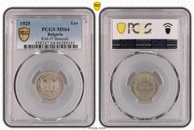 1925 Lev KM-37 Brussels MS64