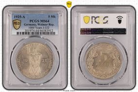1925-A 5 Mk 1000 Years J-322 MS64