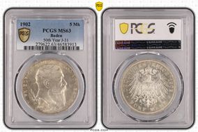 1902 5 Mk 50th Year J-31 MS63