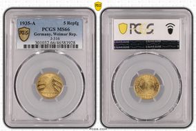 1935-A 5 Rcpfg J-316 MS66