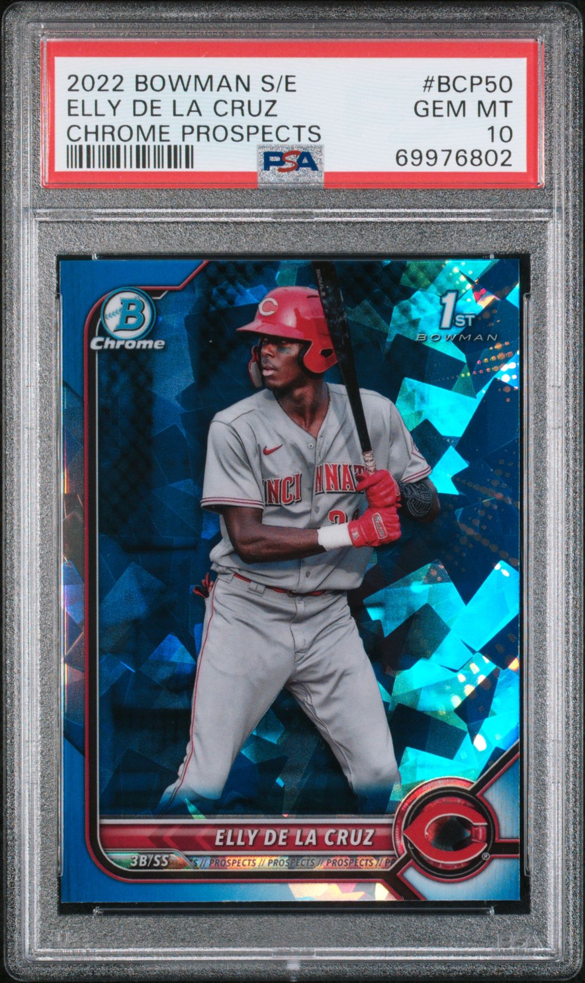 2022 Bowman BOWMAN SAPPHIRE EDITION CHROME PROSPECTS #BCP50 Elly De La Cruz front