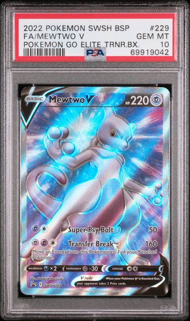 Pokemon - Mewtwo V -SWSH229 - Full Art - Black Star Promo - Pokemon Go