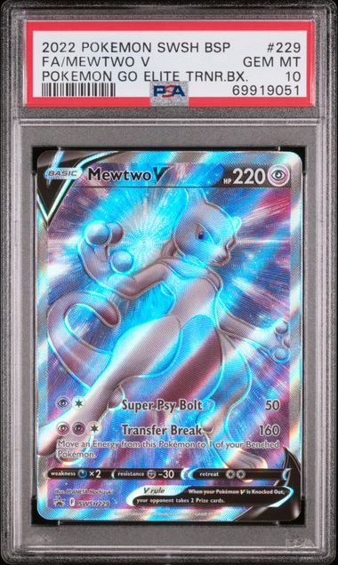 Mewtwo V 2022 Sword & Shield: Black Star Promo Pokemon GO Elite