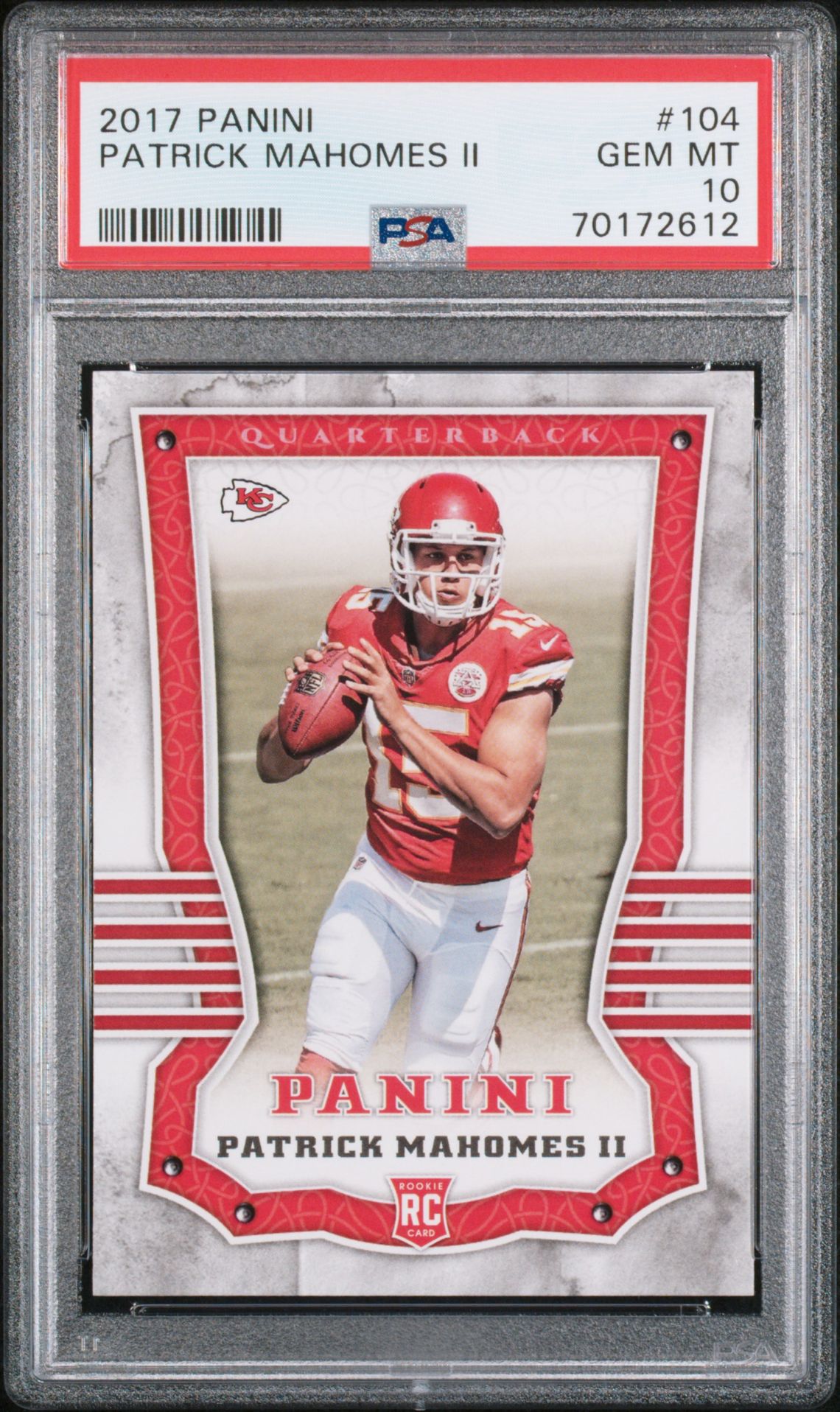 2017 Panini #104 Patrick Mahomes Ii front