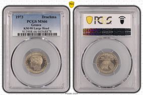 1973 Drachma KM-98 Large Head MS66