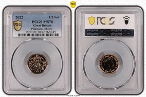 2022 1/2 Sov Platinum Jubilee MS70