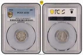 1921 10C AU53