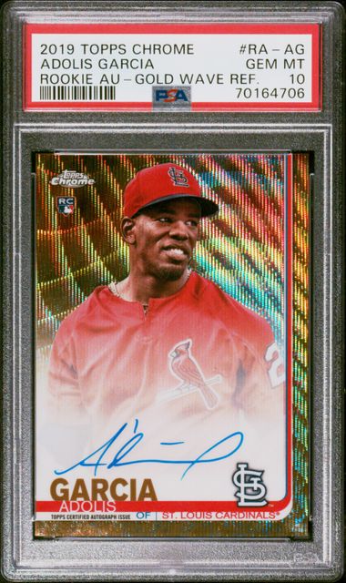 2019 Topps Chrome Rookie Autographs Gold Wave Refractor #RA-AG