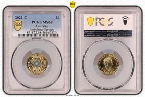 2021-C $2 Ambulance Service Colorized MS68