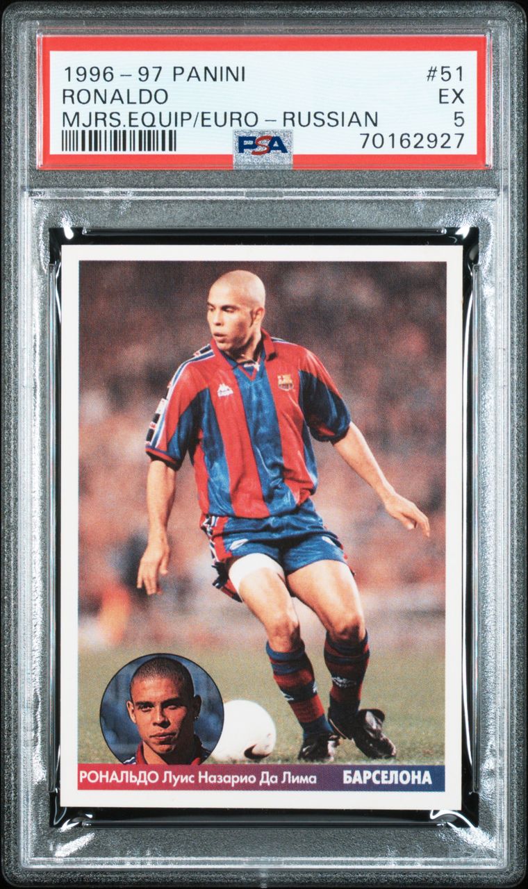 LUIS NAZARIO RONALDO #573 2000 MUNDI CROMO serie A PSA 9-