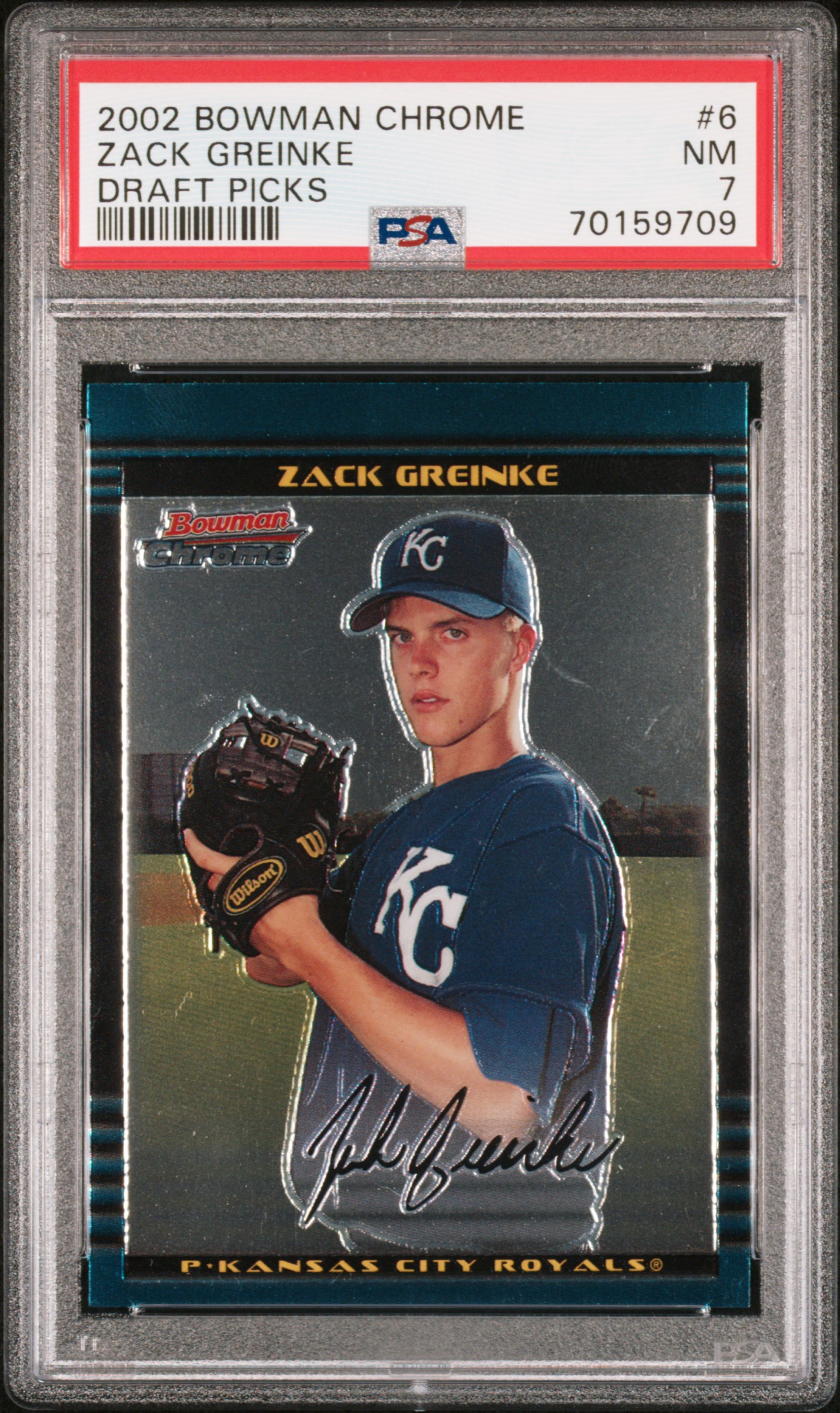2002 BOWMAN CHROME DRAFT PICKS #6 ZACK GREINKE DRAFT PICKS