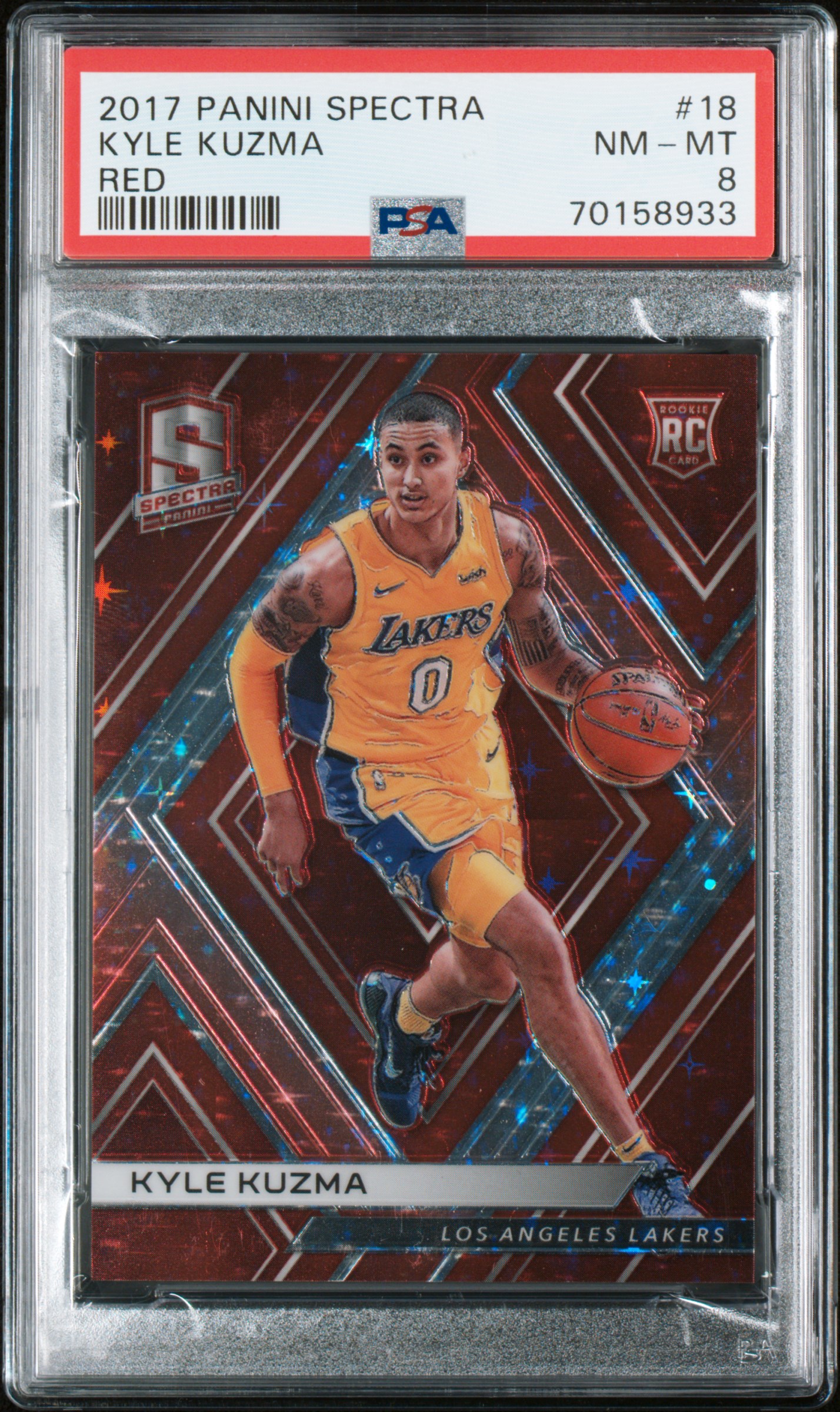 2017 PANINI SPECTRA #18 KYLE KUZMA RED