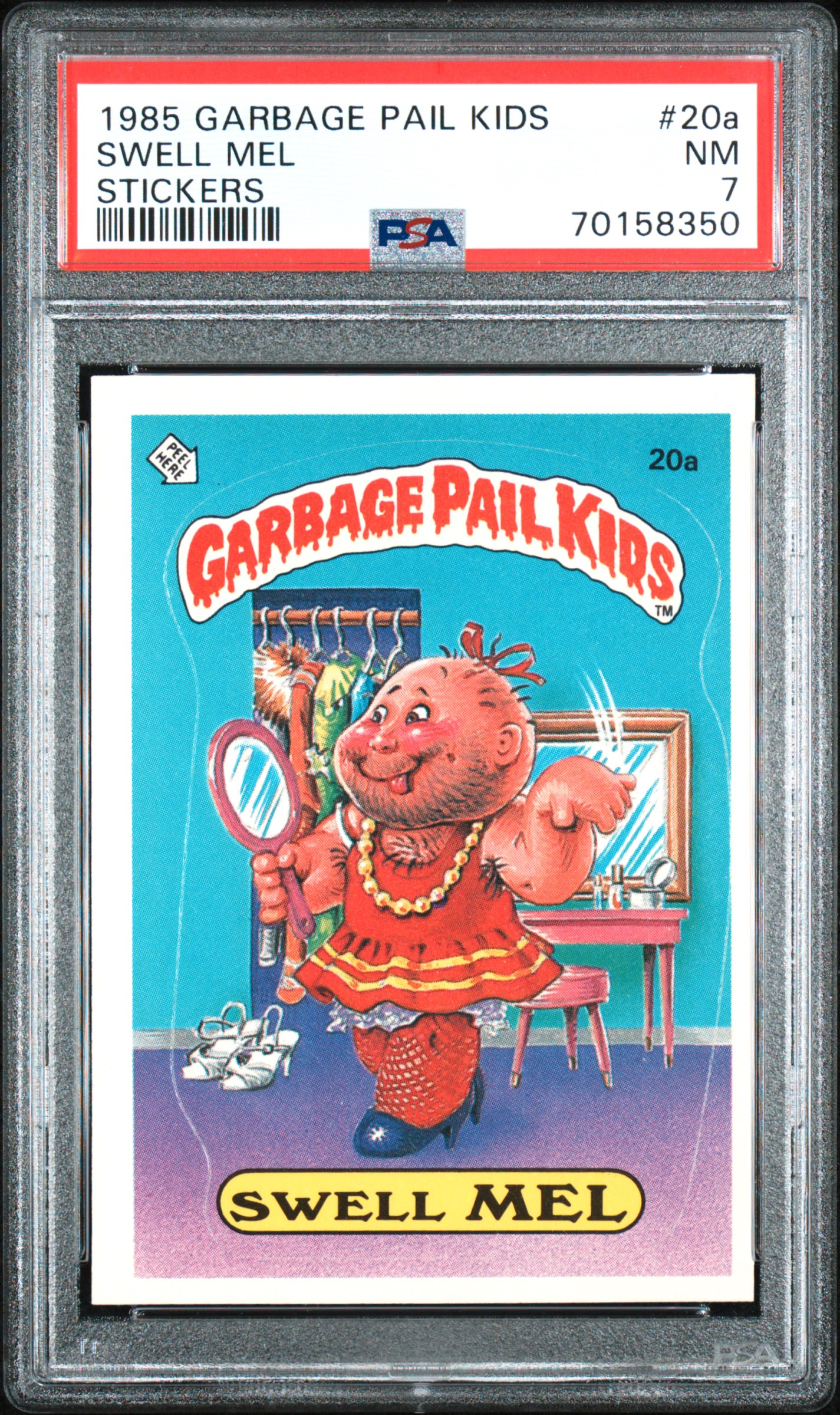 1985 Topps Garbage Pail Kids #20A Swell Mel front