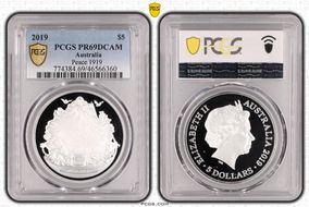 2019 $5 Peace 1919 PR69DCAM