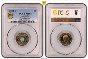 2022-C $2 Peacekeeping Colorized MS68