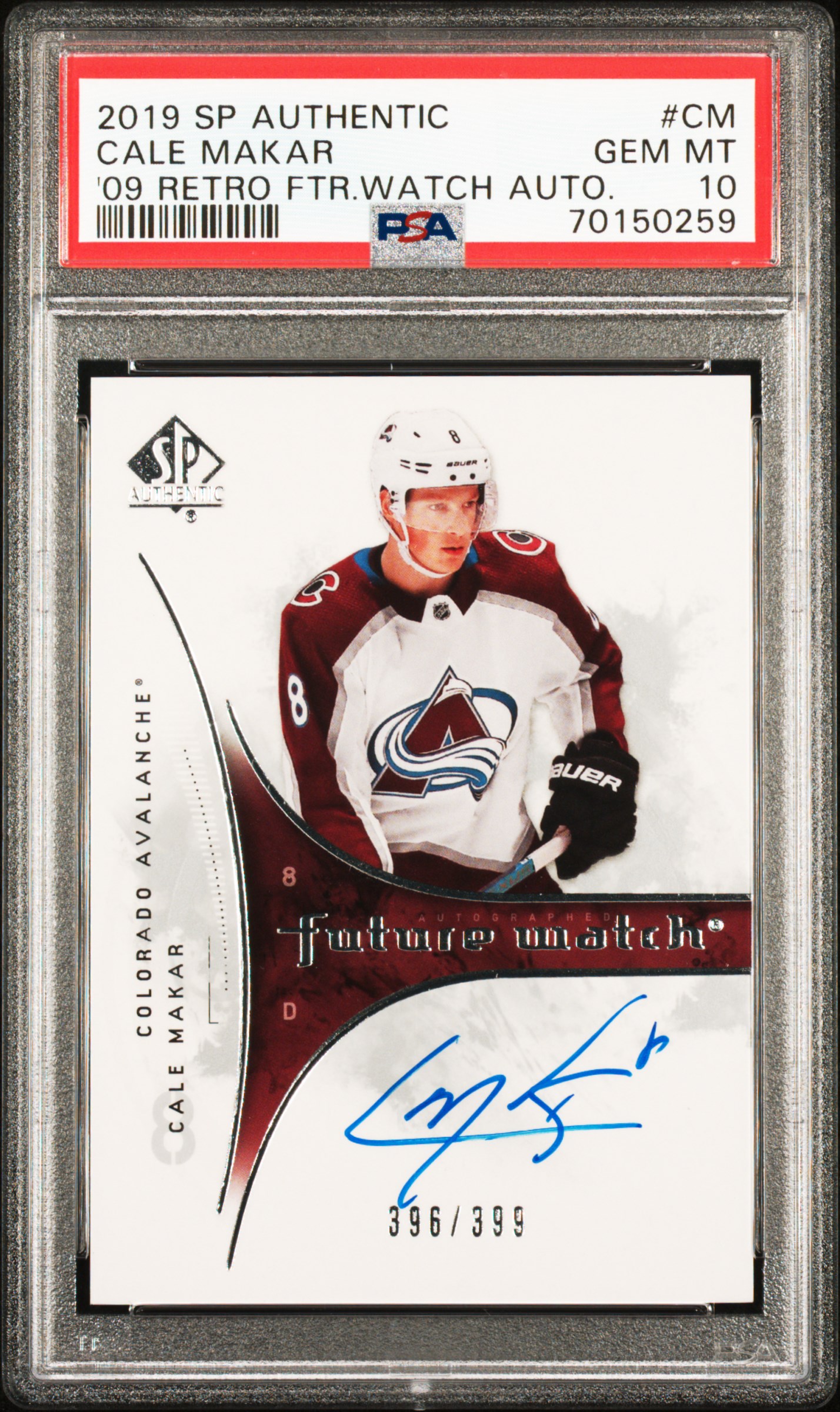 2019 SP AUTHENTIC 2009-10 RETRO FUTURE WATCH AUTOGRAPHS #CM CALE MAKAR '09 RETRO FUTURE WATCH AU.