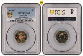 2020-C $2 Firefighters Colorized MS68