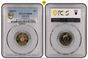 2020-C $2 Firefighters Colorized MS68