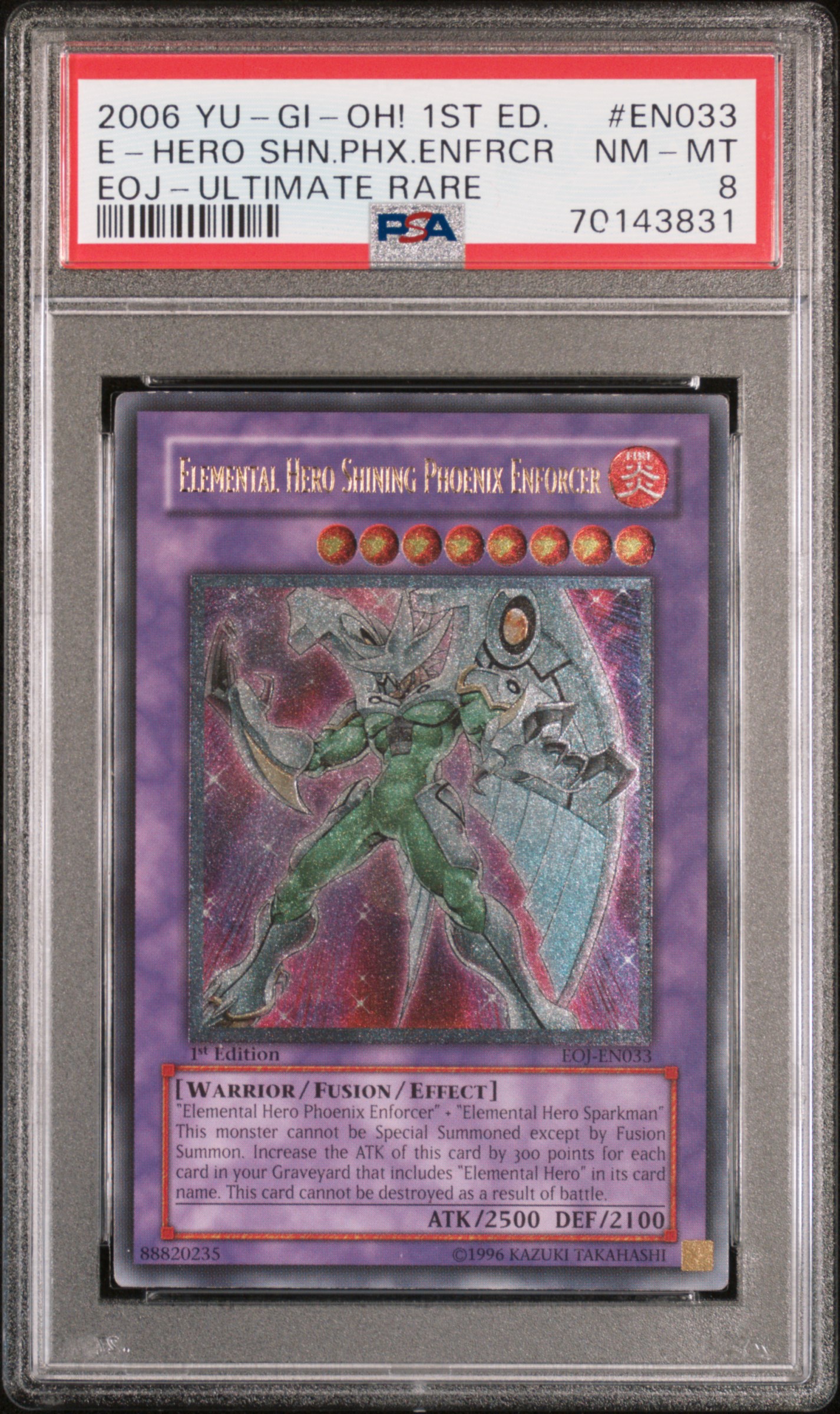 2006 YU-GI-OH! EOJ-ENEMY OF JUSTICE #EN033 E-HERO SHN.PHX.ENFRCR EOJ-ULTIMATE RARE