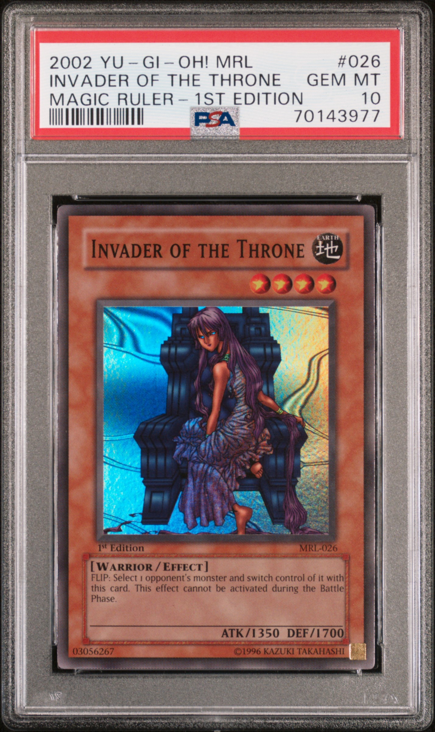 2002 YU-GI-OH! MRL-MAGIC RULER #026 INVADER OF THE THRONE MAGIC RULER-1ST EDITION