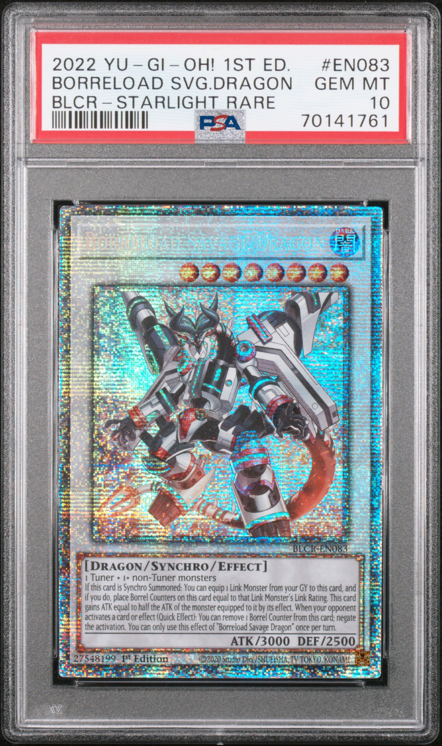 2022 YU-GI-OH! BATTLES OF LEGEND: CRYSTAL REVENGE #EN083 BORRELOAD SVG.DRAGON BLCR-STARLIGHT RARE
