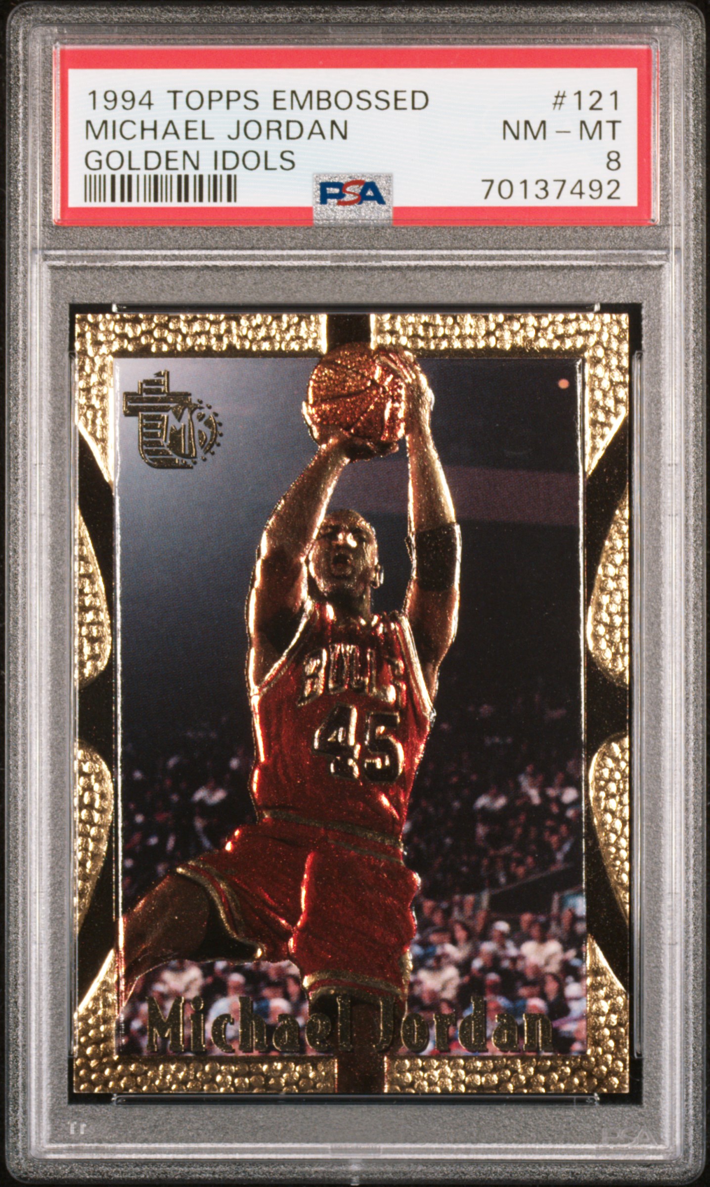 1994 TOPPS EMBOSSED #121 MICHAEL JORDAN GOLDEN IDOLS