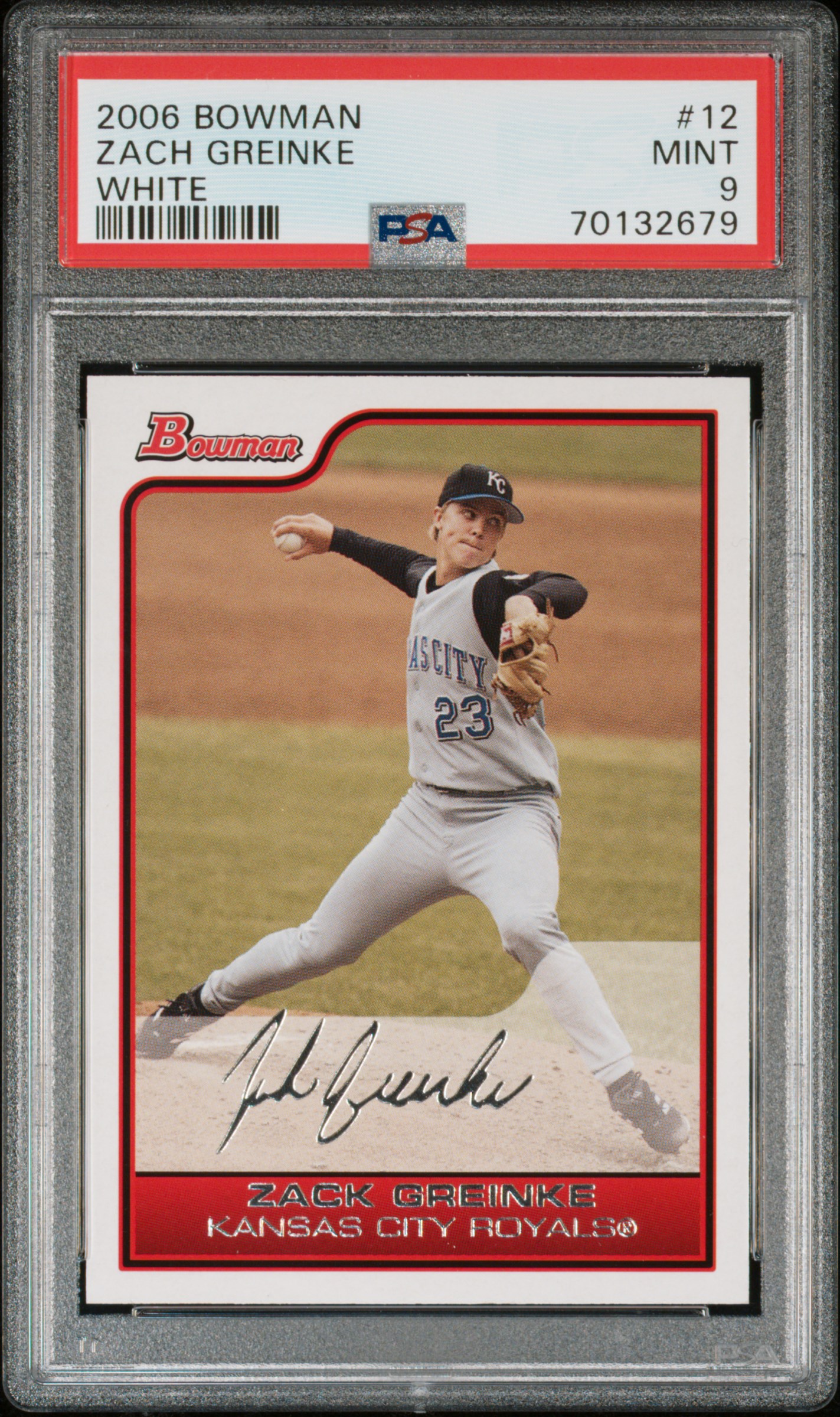 2006 BOWMAN #12 ZACK GREINKE WHITE