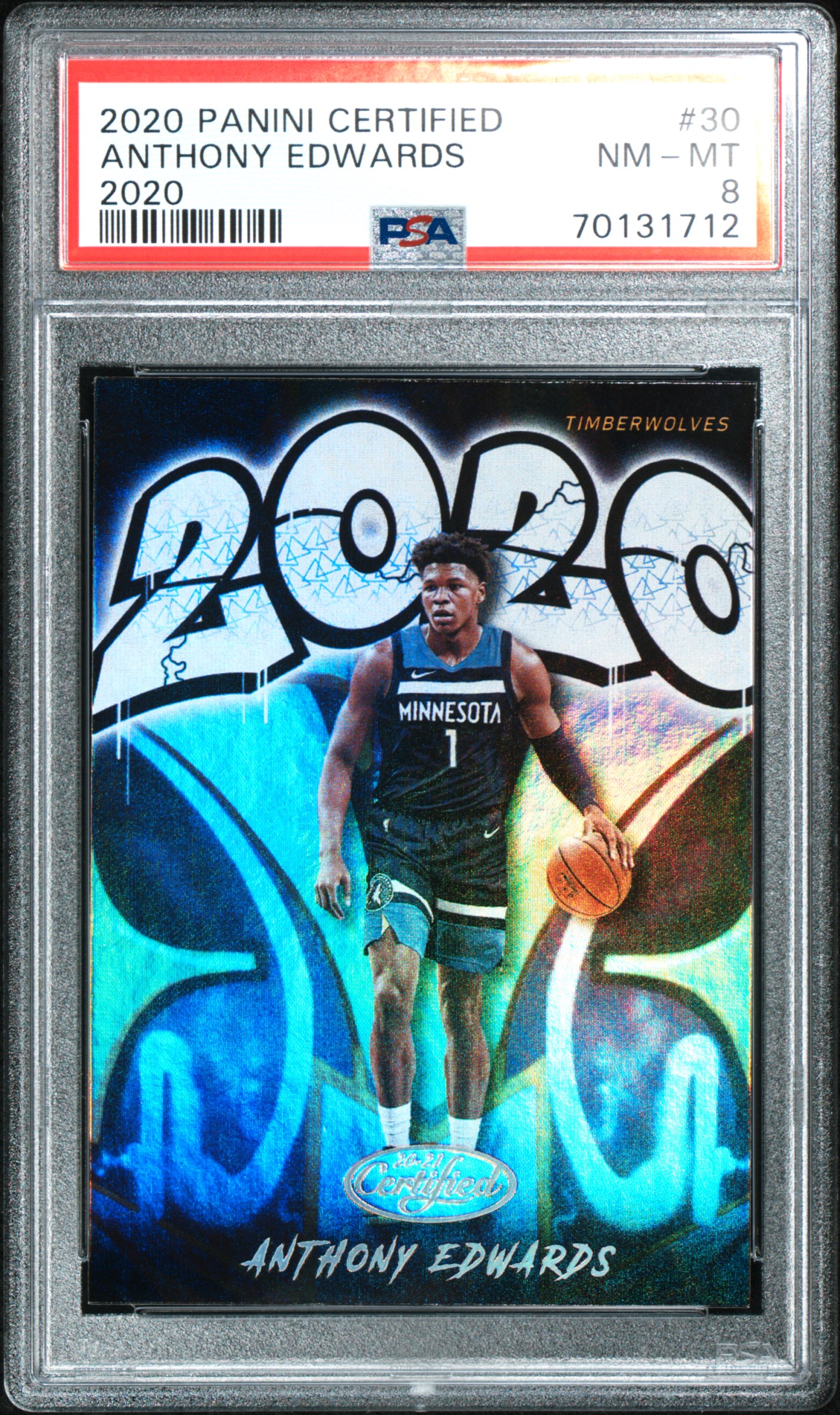 2020 PANINI CERTIFIED 2020 #30 ANTHONY EDWARDS 2020