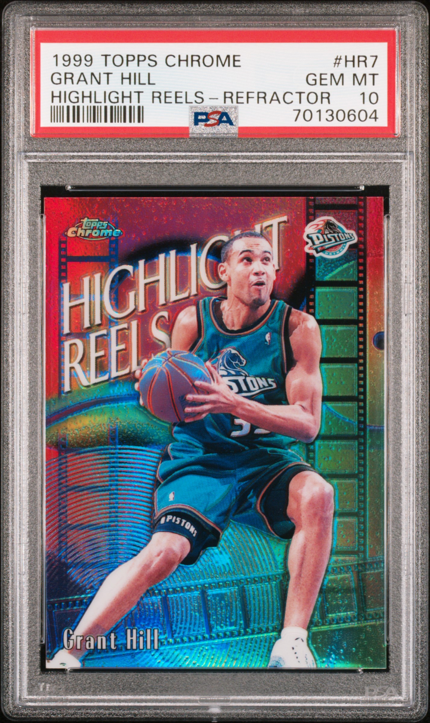 1999 TOPPS CHROME HIGHLIGHT REELS #HR7 GRANT HILL HIGHLIGHT REELS-REFRACTOR