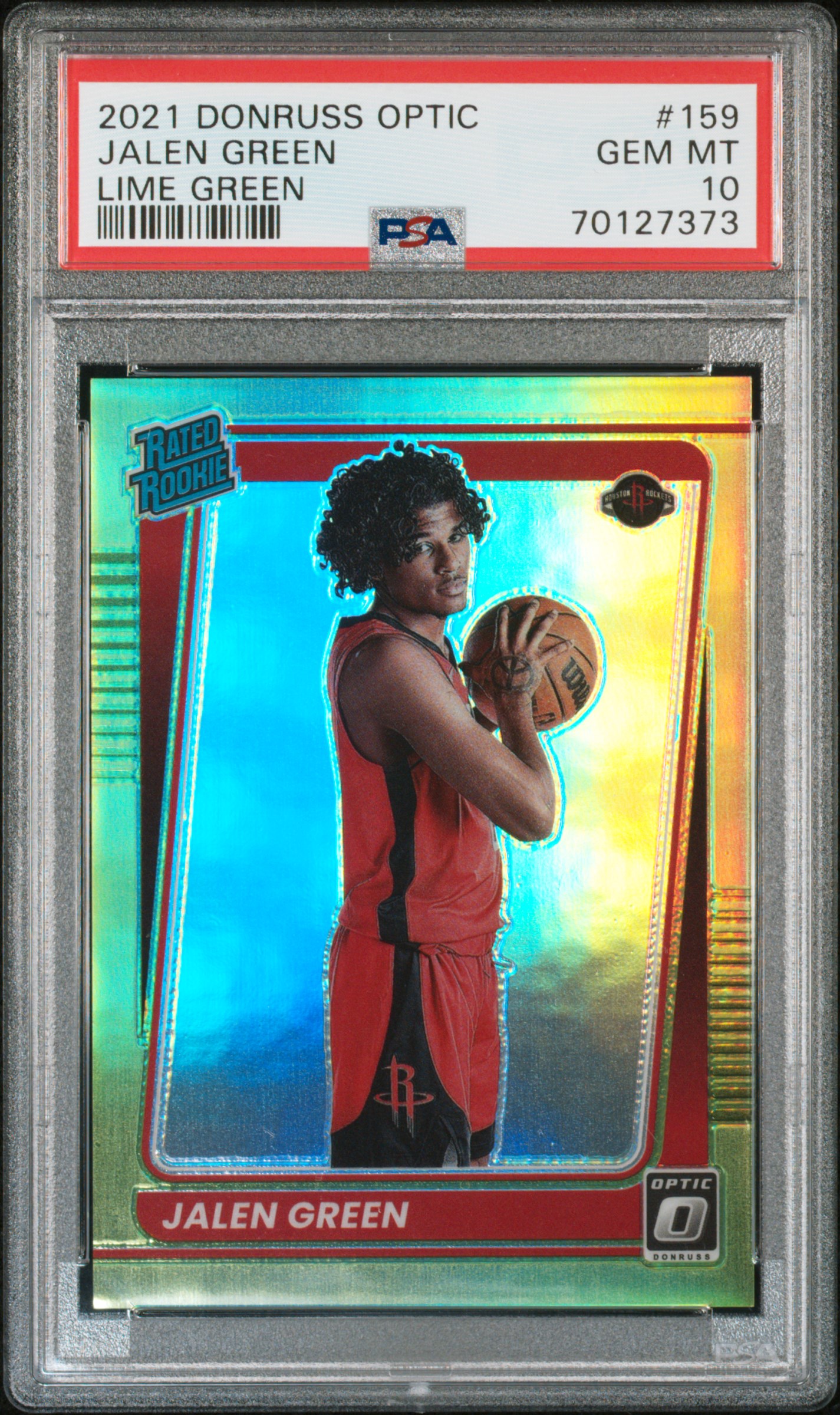 2021 PANINI DONRUSS OPTIC #159 JALEN GREEN LIME GREEN