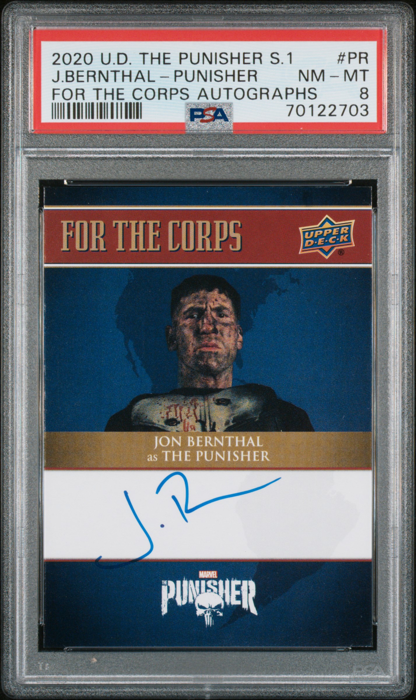 2020 UPPER DECK THE PUNISHER SEASON 1 FOR THE CORPS AUTOGRAPHS #PR J.BERNTHAL-PUNISHER FOR THE CORPS AUTOGRAPHS