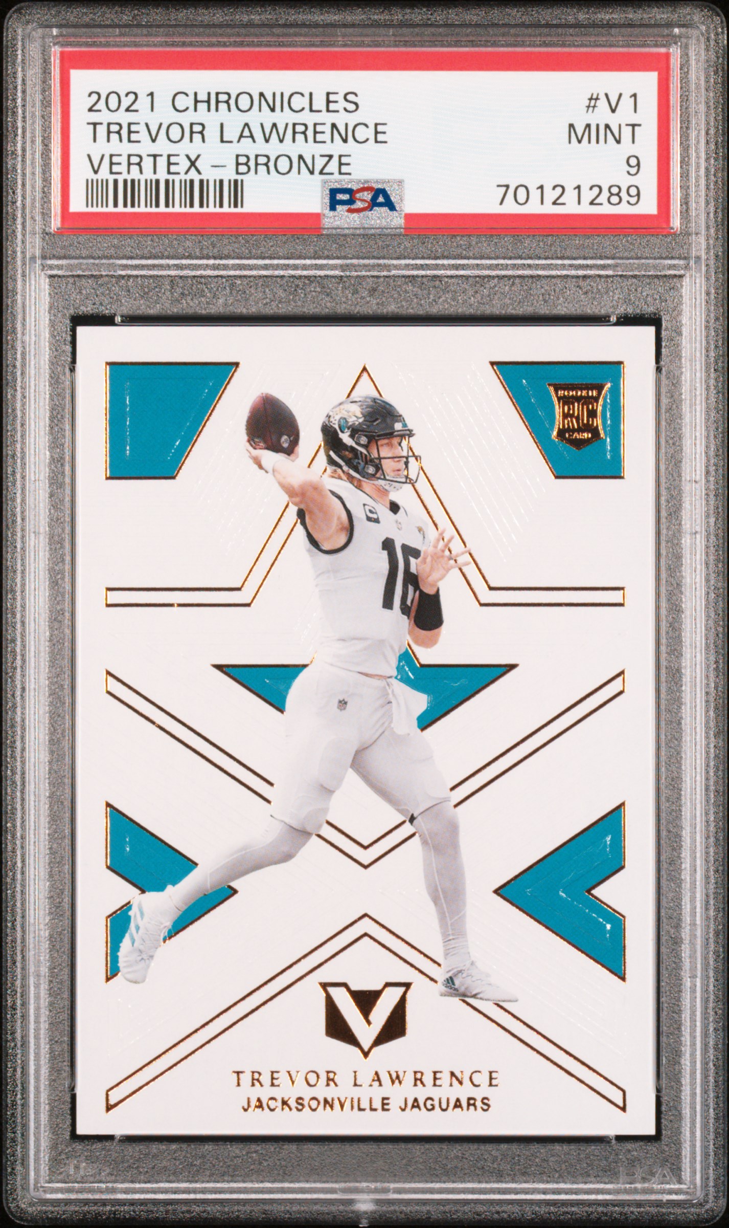2021 PANINI CHRONICLES VERTEX #V1 TREVOR LAWRENCE VERTEX-BRONZE