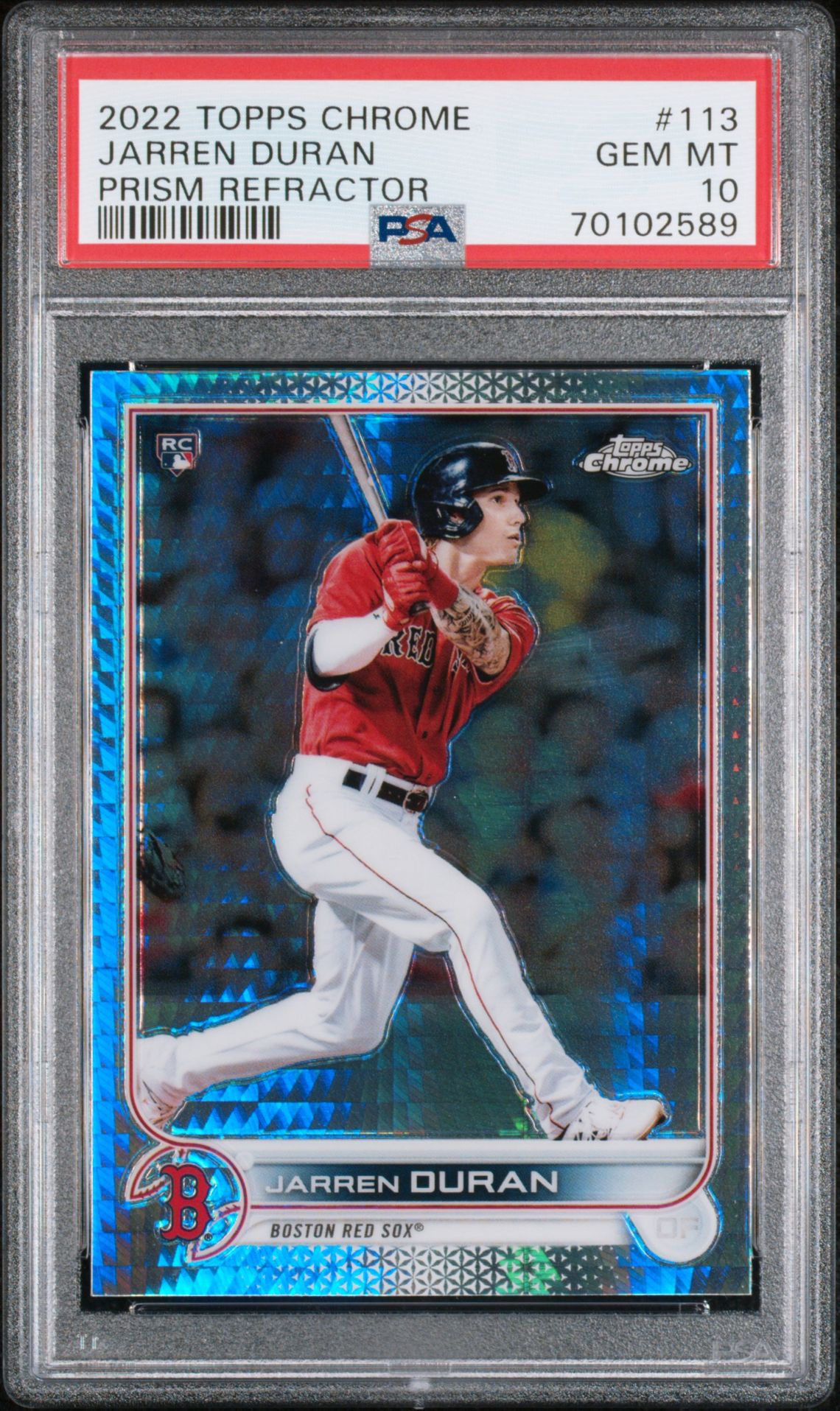 2022 Topps Chrome TOPPS CHROME PRISM REFRACTOR #113 Jarren Duran front