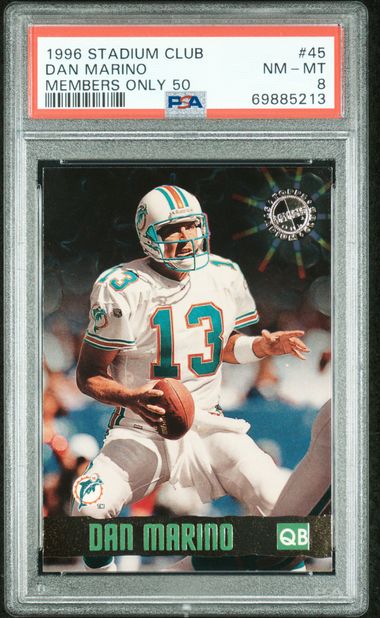 Dan Marino football card (Miami Dolphins Hall of Famer) 1991