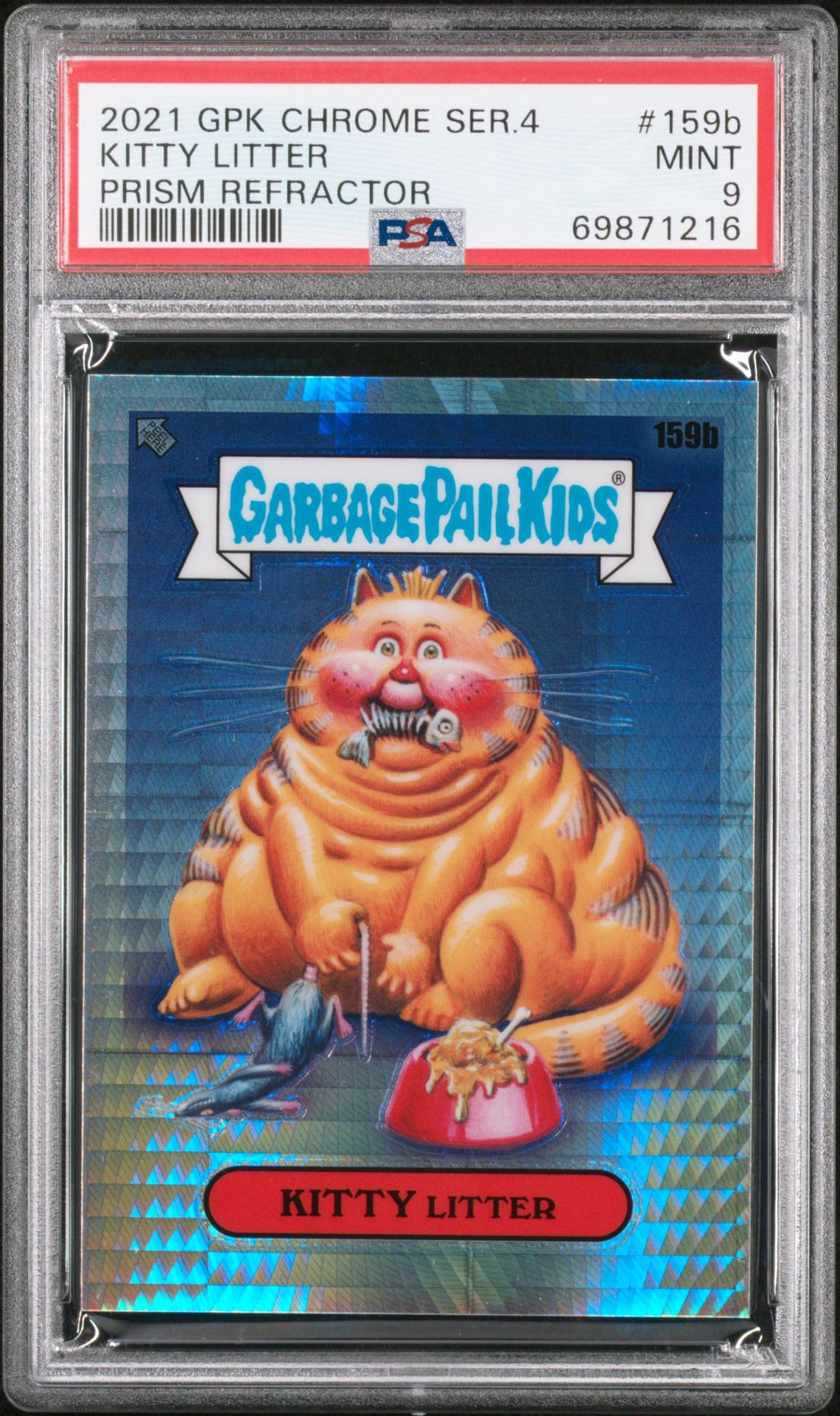 2021 Topps GARBAGE PAIL KIDS CHROME Prism Refractor #159B Kitty Litter front