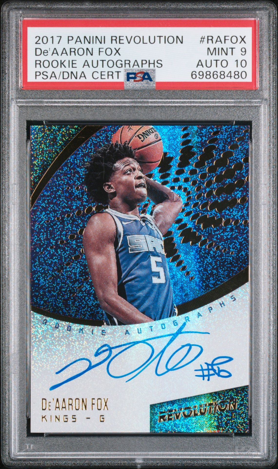 2017 Panini PANINI REVOLUTION ROOKIE AUTOGRAPHS #RAFOX De'Aaron Fox front
