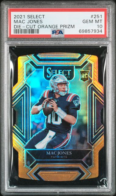 2021 PANINI SELECT MAC JONES RED PRIZM JERSEY ROOKIE RC NEW