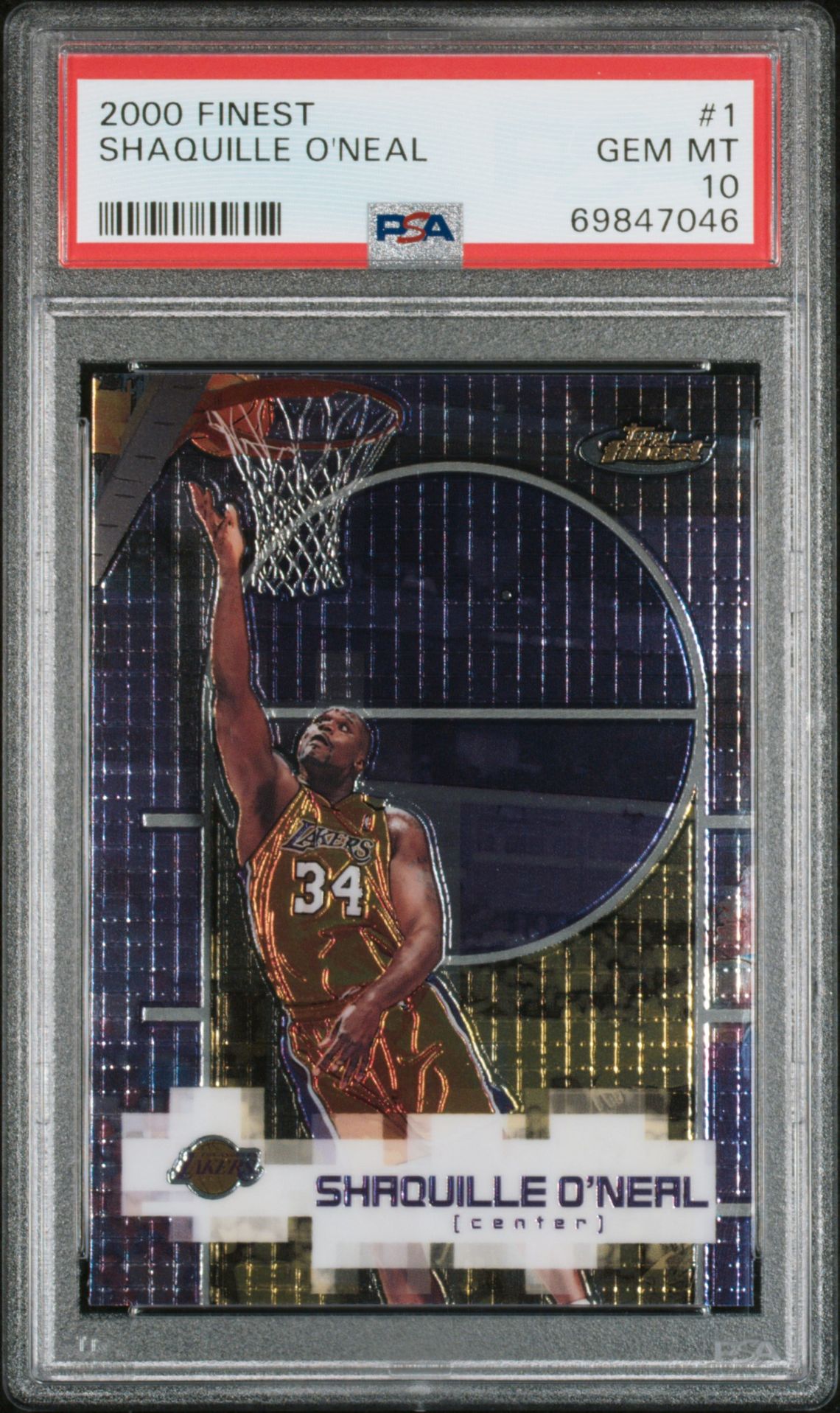 2000 Finest FINEST #1 Shaquille O'Neal front