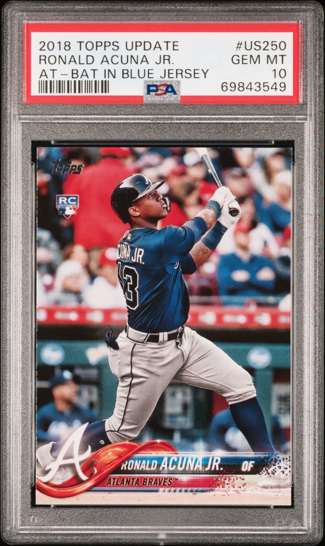 2018 Topps TOPPS UPDATE RED AND BLUE SHIRT #US250 Ronald Acuna Jr. front