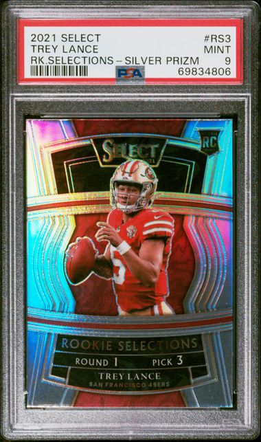 2021 Panini Select Rookie Selections Silver Prizm Rs3 Trey Lance