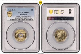 2019-C $2 Police Remembrance Colorized MS68