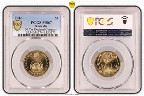 2016 $1 50 Yrs Decimal Currency MS67