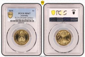 2016 $1 50 Yrs Decimal Currency MS67