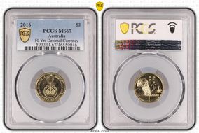 2016 $2 50 Yrs Decimal Currency MS67