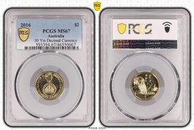 2016 $2 50 Yrs Decimal Currency MS67