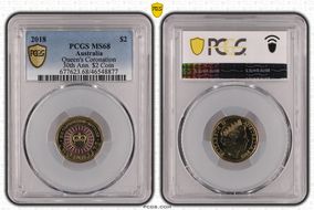 2018 $2 Queen's Coronation Colorized 30th Ann. $2 Coin MS68