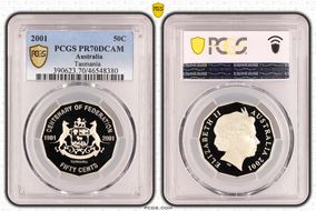 2001 50C Tasmania PR70DCAM