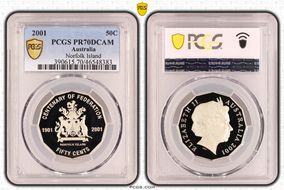 2001 50C Norfolk Island PR70DCAM