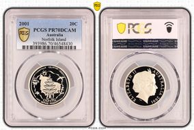 2001 20C Norfolk Island PR70DCAM