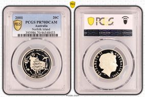 2001 20C Norfolk Island PR70DCAM